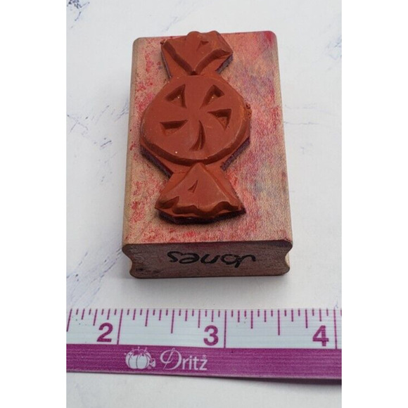 Peppermint Candy Christmas Starlight Mint Hot Potatoes Wood Mounted Rubber Stamp - Picture 7 of 7